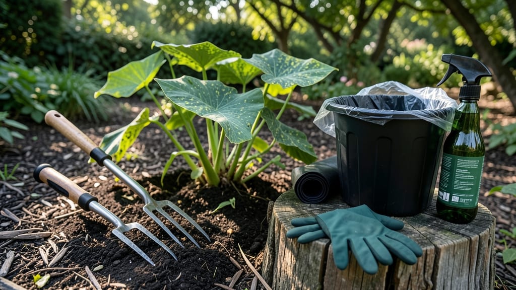 How to Get Rid of Italian Arum: Boiling Water Barrier That Smothers Tuber Clusters Permanently