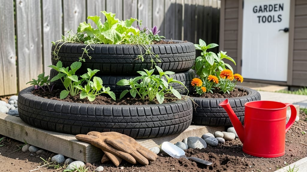 How to Make Tire Planters: Upcycled Garden Beds in 3 Simple Steps