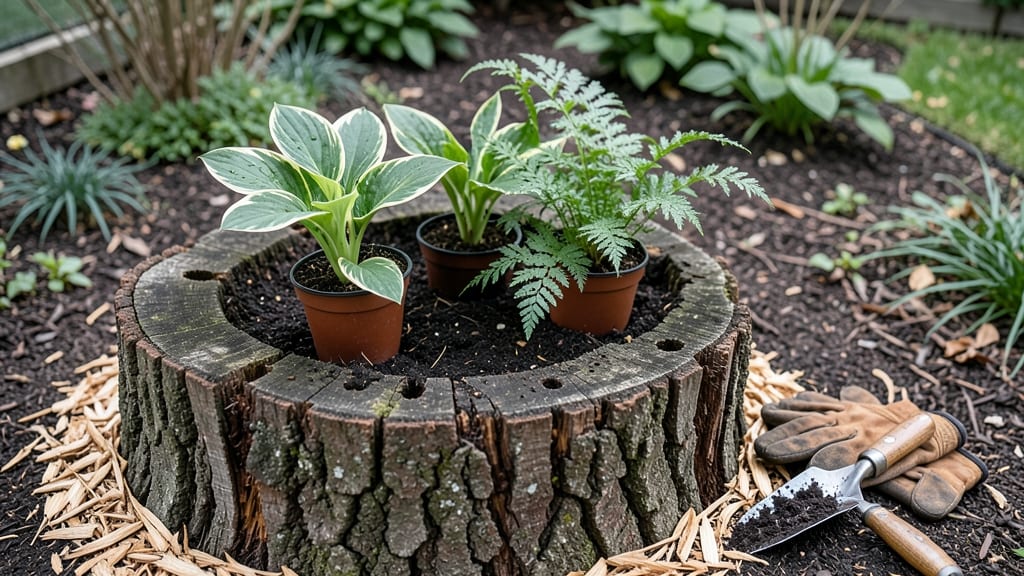 How to Make a Tree Stump into a Planter: Rustic Garden Statement in 3 Simple Steps
