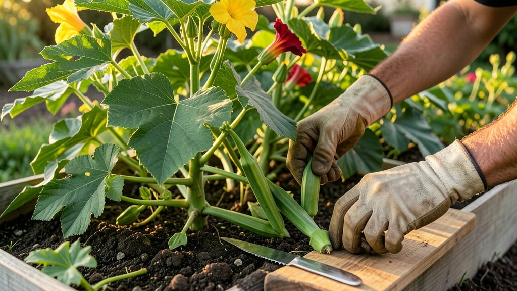 How to Harvest Okra Without Killing the Plant: Gentle Snip Technique That Keeps Plants Thriving