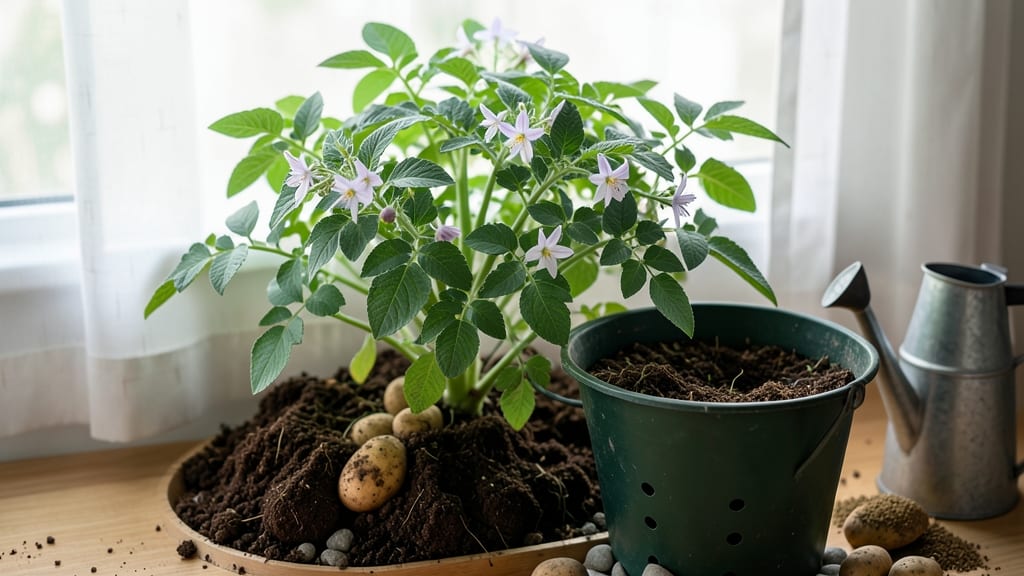 How to Grow Potatoes in a Bucket Indoors: Space-Saving Harvest in 8 Weeks