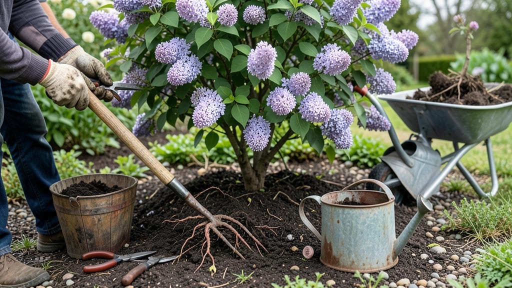 How to Dig Up a Lilac Bush: Gentle Technique for Root-Bound Relocation