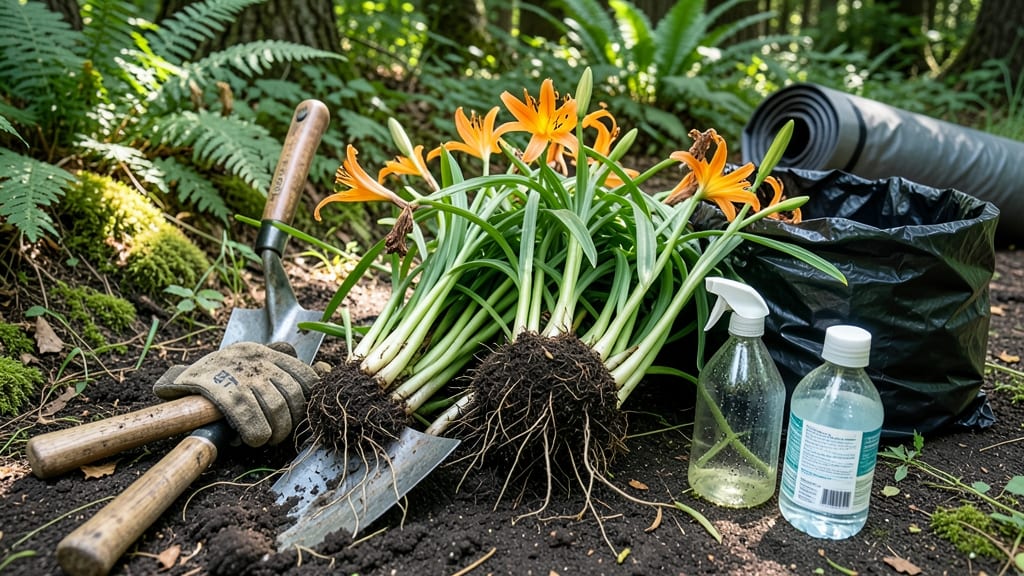 How to Get Rid of Lilies: Boiling Water Barrier for Permanent Root Death