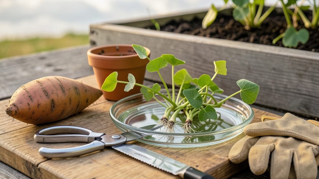 Sweet Potato Slips Propagation: Precision Cuts for Fast Root Growth