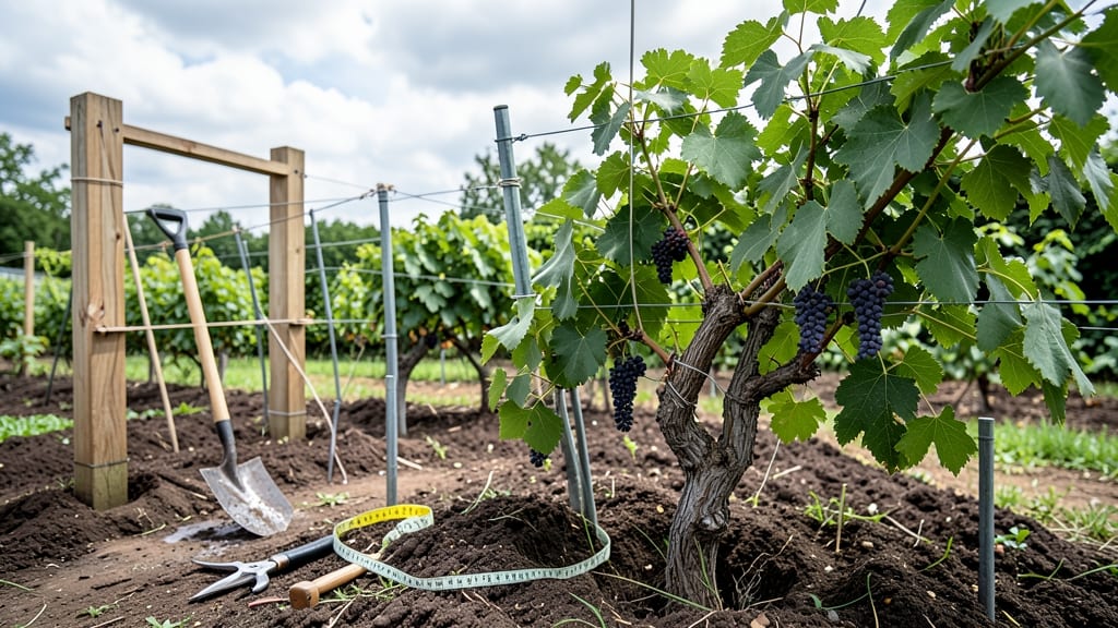 How to Build a Muscadine Grape Trellis: Sturdy Support for Heavy Vines & Bountiful Harvests